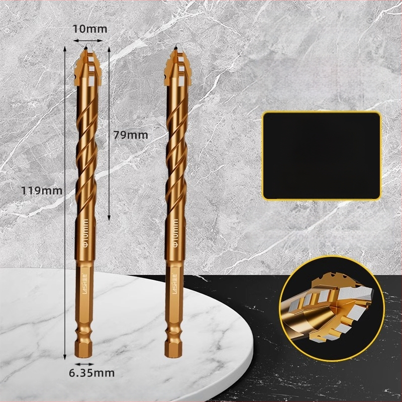 Четиризъбна назъбена ексцентрична глава за пробиване на керамични плочки и бетон – сухо пробиване, изключително твърда