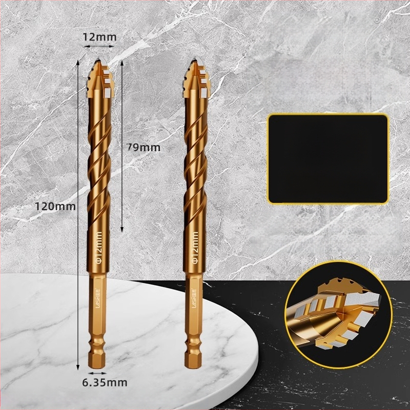 Четиризъбна назъбена ексцентрична глава за пробиване на керамични плочки и бетон – сухо пробиване, изключително твърда