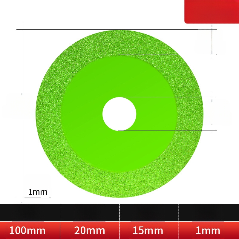 Διαμαντόδισκος υπερλεπτός κοπτικός δίσκος για γυαλί, κεραμικά, ζαϊντ και πλακάκια – Brazed, μοντέλο 100-15