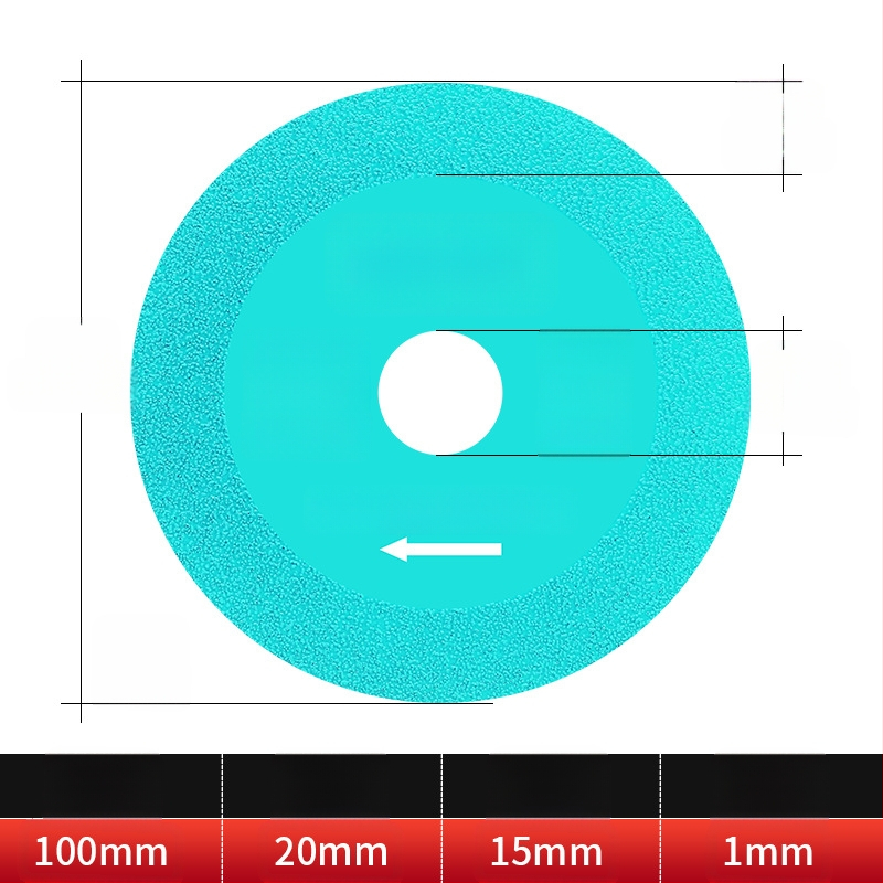 Διαμαντόδισκος υπερλεπτός κοπτικός δίσκος για γυαλί, κεραμικά, ζαϊντ και πλακάκια – Brazed, μοντέλο 100-15
