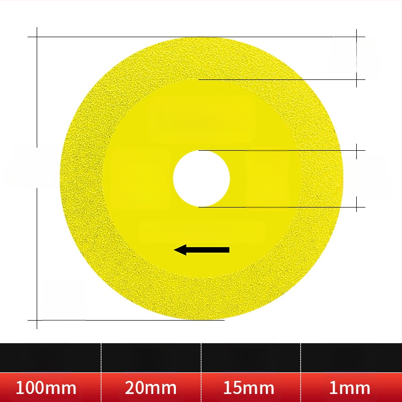 Διαμαντόδισκος υπερλεπτός κοπτικός δίσκος για γυαλί, κεραμικά, ζαϊντ και πλακάκια – Brazed, μοντέλο 100-15
