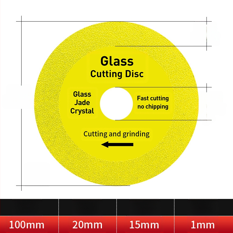 Διαμαντόδισκος υπερλεπτός κοπτικός δίσκος για γυαλί, κεραμικά, ζαϊντ και πλακάκια – Brazed, μοντέλο 100-15