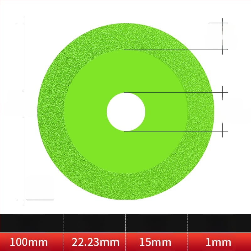 Διαμαντόδισκος υπερλεπτός κοπτικός δίσκος για γυαλί, κεραμικά, ζαϊντ και πλακάκια – Brazed, μοντέλο 100-15