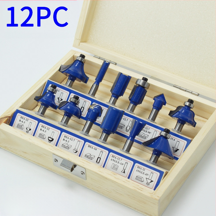 Ξυλουργική φρέζα με κεφαλή Bakelite, σετ 12 τεμάχια / 15 τεμάχια