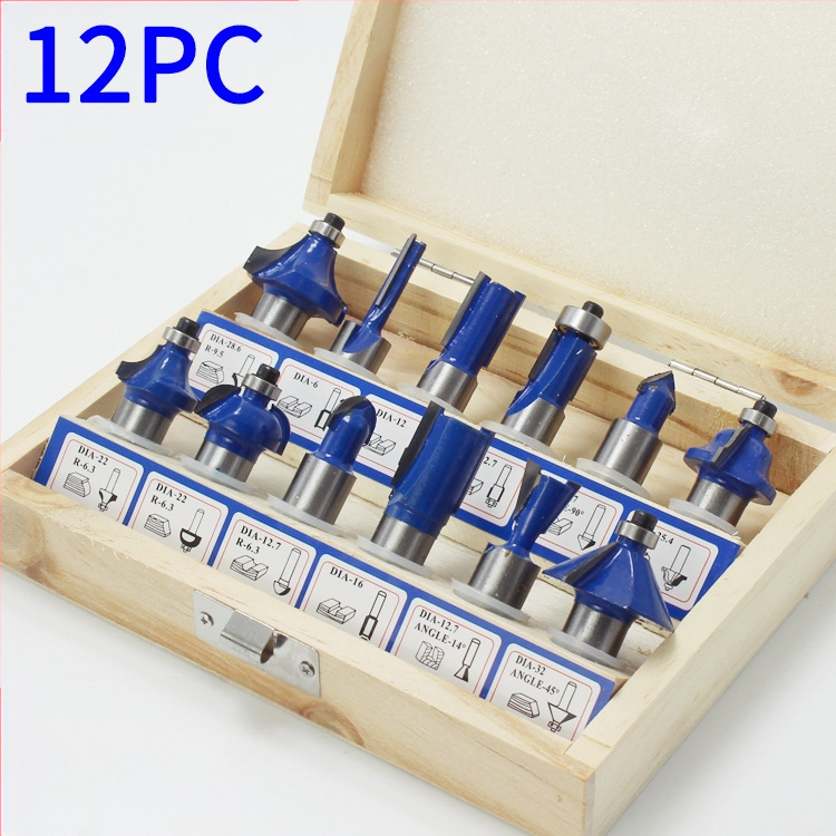 Ξυλουργική φρέζα με κεφαλή Bakelite, σετ 12 τεμάχια / 15 τεμάχια