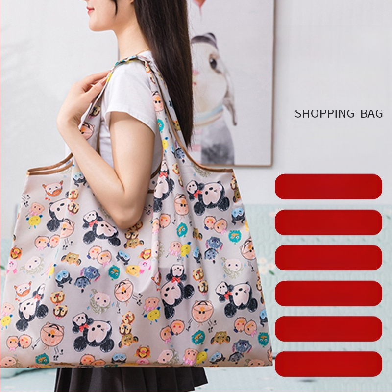 Τσάντα tote με καρτούν — επαναχρησιμοποιήσιμη περιβαλλοντική τσάντα αγορών, μεταξοτυπία, προσαρμόσιμη