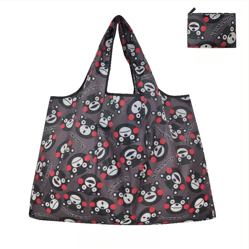 Τσάντα tote με καρτούν — επαναχρησιμοποιήσιμη περιβαλλοντική τσάντα αγορών, μεταξοτυπία, προσαρμόσιμη