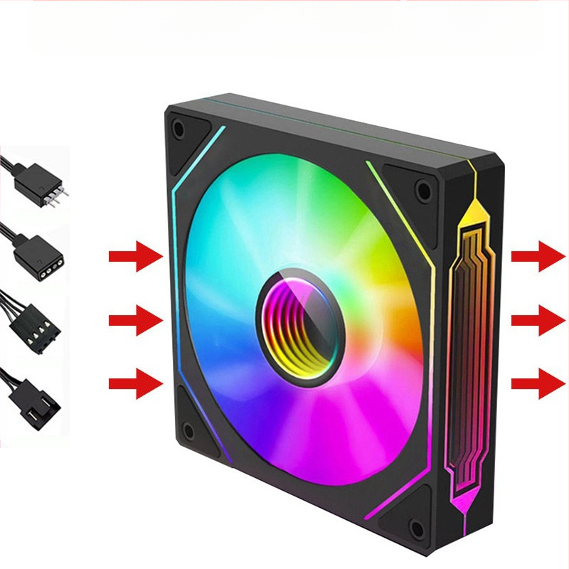 Вентилатор за корпус с радиатор и ARGB+PWM, модел Infinite Mirror от Binghong, пуснат през 2023 г., OEM обработка.