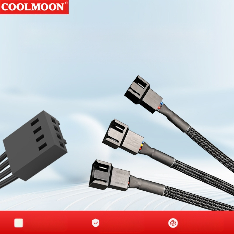 4-πιν PWM διανομέας ανεμιστήρα με hub, μήκος 27 cm, χαλκός αγωγός, για ψύξη PC