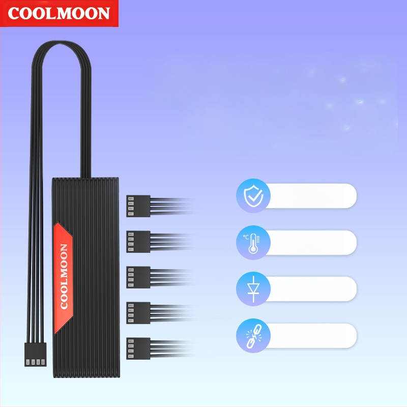 4-πιν PWM διανομέας ανεμιστήρα με hub, μήκος 27 cm, χαλκός αγωγός, για ψύξη PC