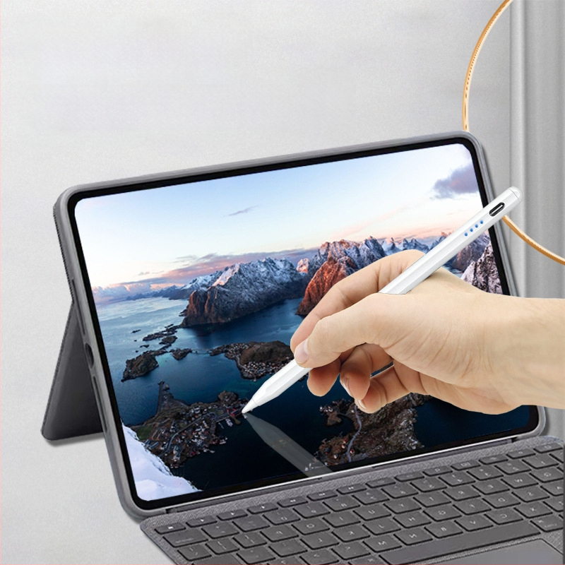 Kapacitív stylus toll iPadhez és tabletekhez mágneses rögzítéssel, fém tokkal, univerzális minden egyben dizájn