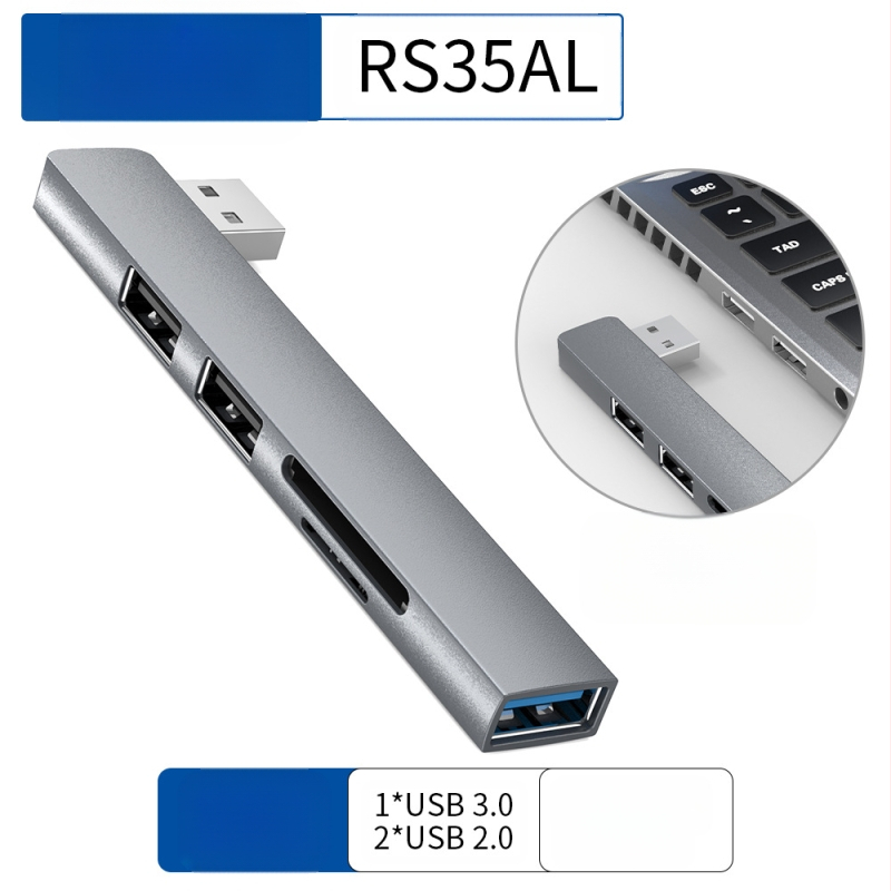 USB HUB τεσσάρων θυρών με USB-C 7 cm καλώδιο — USB 3.1, 5 Gbps, τροφοδοτούμενο μέσω θύρας (RS34AR)