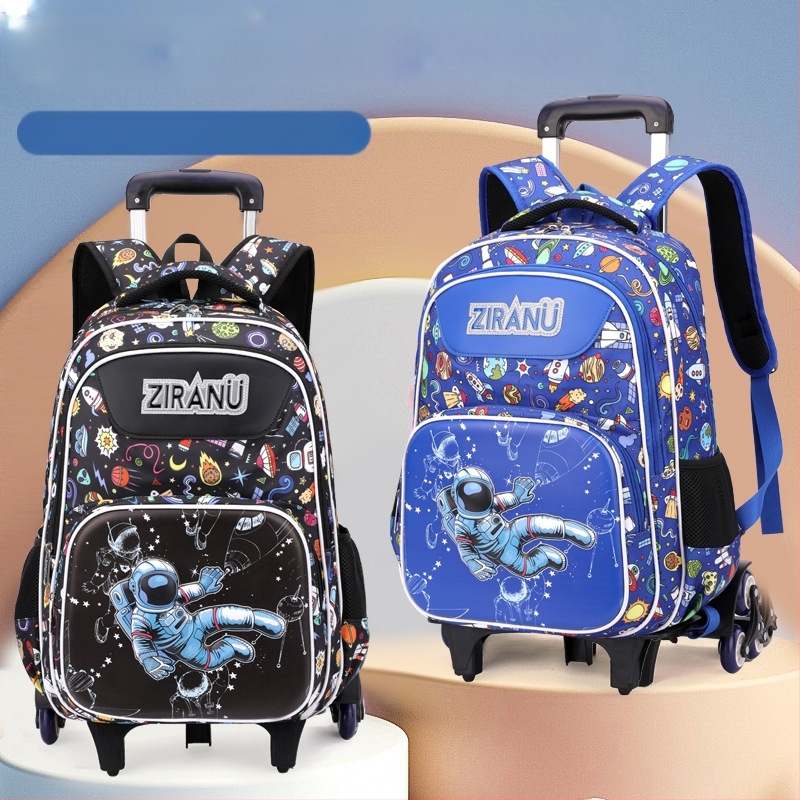 Унисекс раница за основно училище, полиестер, износоустойчива, с еднопосочно колело