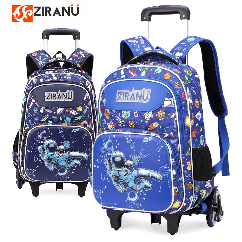 Унисекс раница за основно училище, полиестер, износоустойчива, с еднопосочно колело