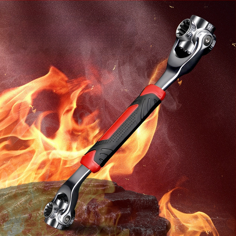 Socket kulcs készlet crom-vanádium acélból, fényes króm felülettel, 52 az 1-ben és 48 az 1-ben multifunkcionális eszközök, tömege 450 g