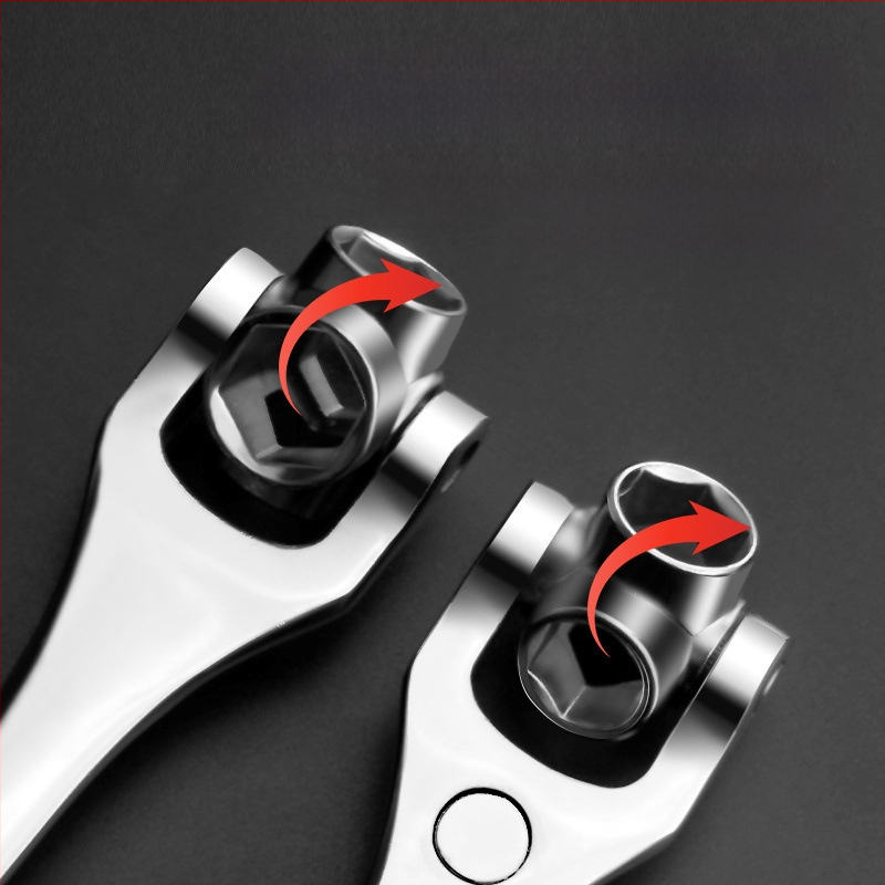 Socket kulcs készlet crom-vanádium acélból, fényes króm felülettel, 52 az 1-ben és 48 az 1-ben multifunkcionális eszközök, tömege 450 g