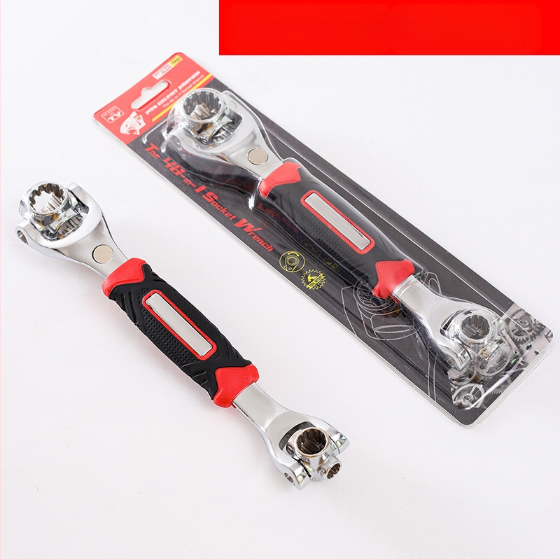 Socket kulcs készlet crom-vanádium acélból, fényes króm felülettel, 52 az 1-ben és 48 az 1-ben multifunkcionális eszközök, tömege 450 g