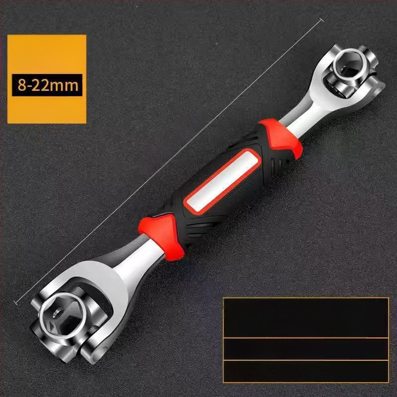 Socket kulcs készlet crom-vanádium acélból, fényes króm felülettel, 52 az 1-ben és 48 az 1-ben multifunkcionális eszközök, tömege 450 g