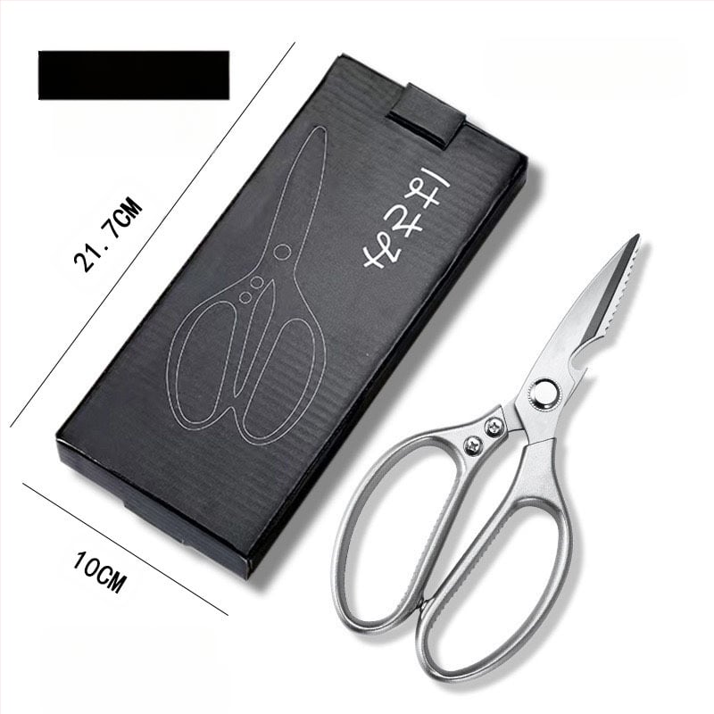 Virtuvės žirklės, tvirtos nerūdijančio plieno, kaulų pjaustymui, daugiafunkcinės namų žirklės