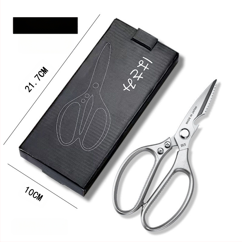 Virtuvės žirklės, tvirtos nerūdijančio plieno, kaulų pjaustymui, daugiafunkcinės namų žirklės