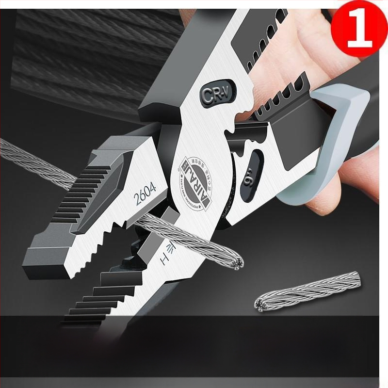 Pramoninės klasės žnyplės elektrikams, daugiafunkcinės su ilgu nosimi