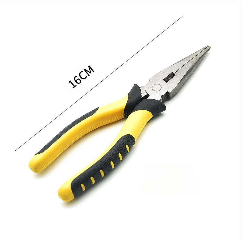 Pramonės lygio replės rinkinys: adatos nosies replės, kampinės replės, aukšta kietumas; svoris 0,7, pjovimo skersmuo 4, žandikaulių ilgis 85, forma: aštrus nasas