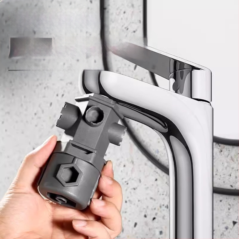 Kraano aeratoriaus demontavimo įrankis — universalus raktas virtuvei ir praustuvei, ABS medžiaga, prekės ženklas Mubin, modelis 101731114202, stilius Modernus paprastumas.