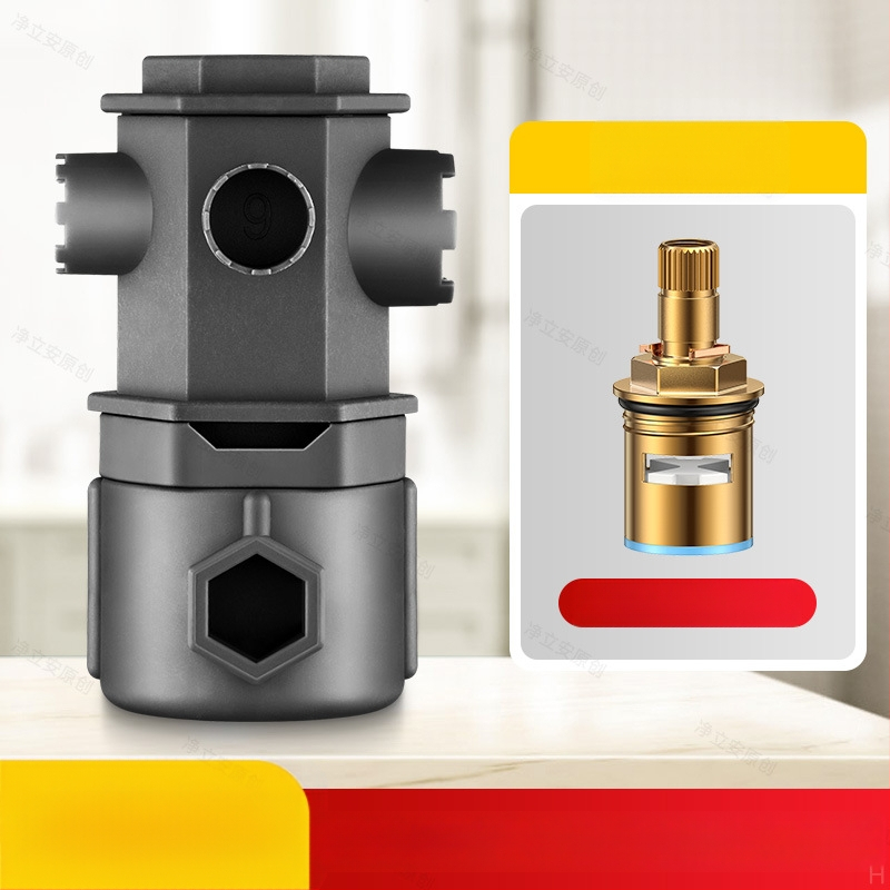 Kraano aeratoriaus demontavimo įrankis — universalus raktas virtuvei ir praustuvei, ABS medžiaga, prekės ženklas Mubin, modelis 101731114202, stilius Modernus paprastumas.