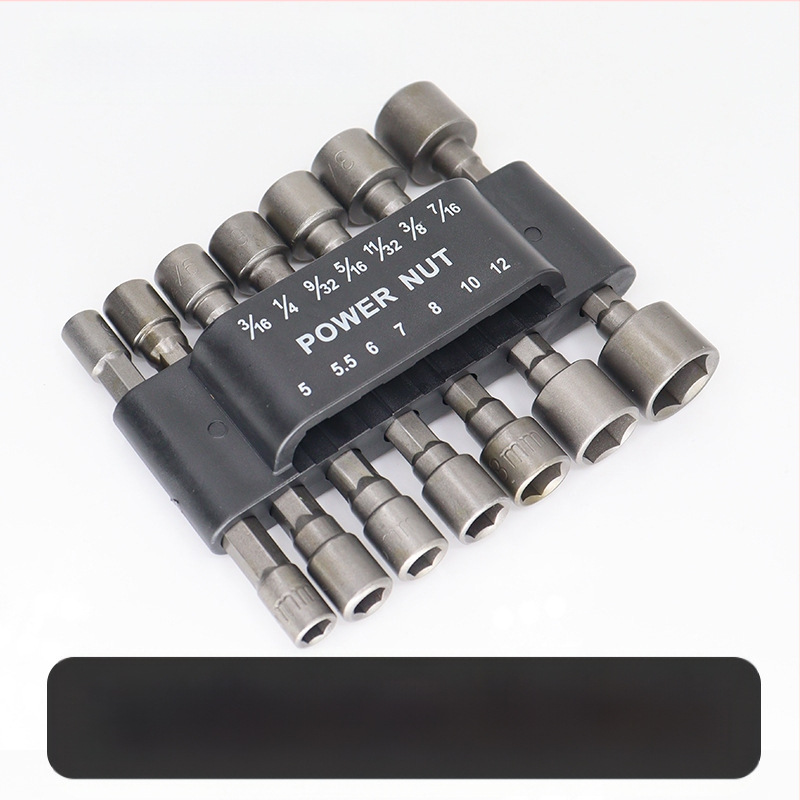 Σετ με εξάγωνο άξονα και κεφαλές υποδοχής για ηλεκτρικό τρυπάνι και κατσαβίδι, χάλυβας άνθρακας, 9/14 τεμάχια, οικιακή χρήση και επισκευές μηχανών