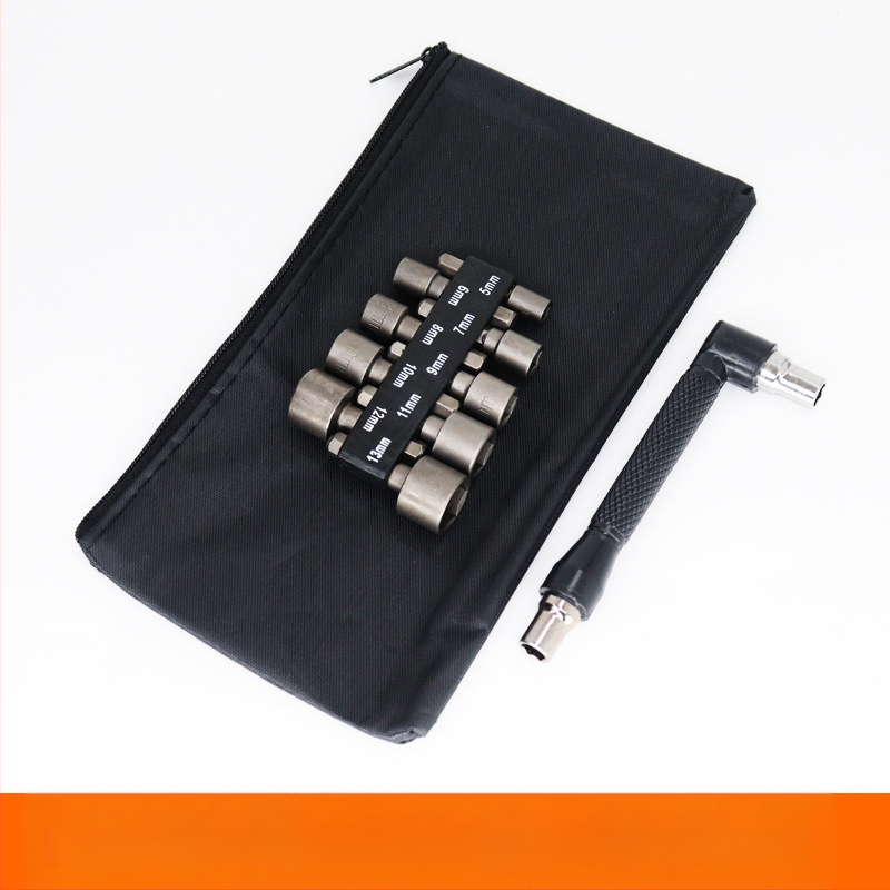 Σετ με εξάγωνο άξονα και κεφαλές υποδοχής για ηλεκτρικό τρυπάνι και κατσαβίδι, χάλυβας άνθρακας, 9/14 τεμάχια, οικιακή χρήση και επισκευές μηχανών