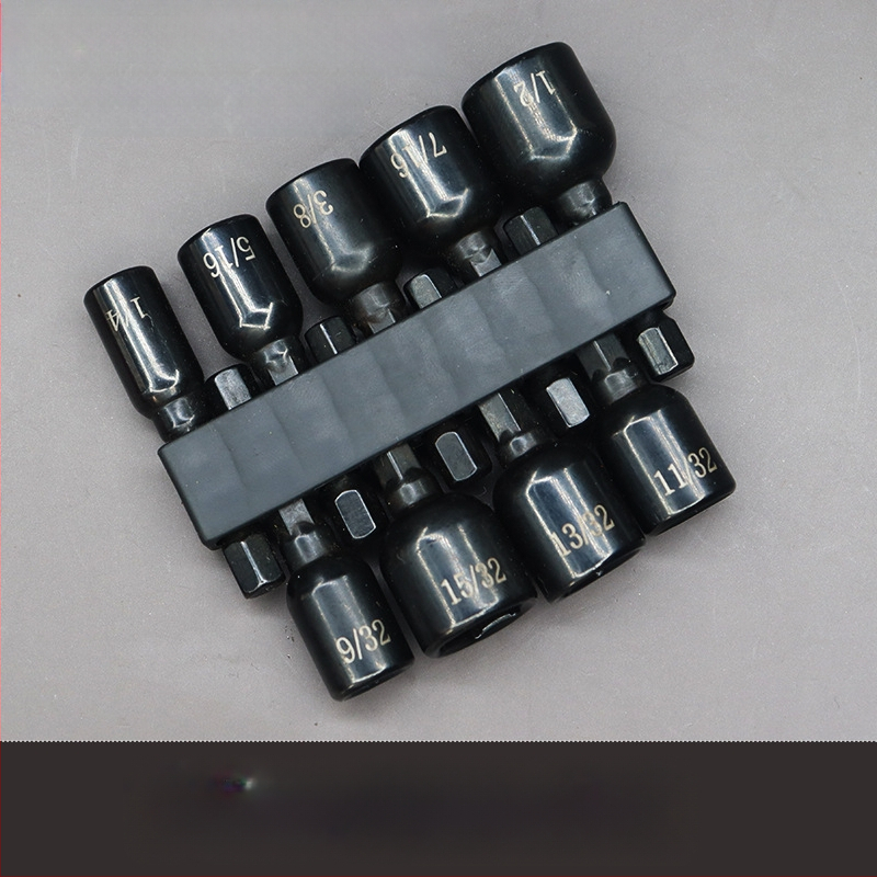 Σετ με εξάγωνο άξονα και κεφαλές υποδοχής για ηλεκτρικό τρυπάνι και κατσαβίδι, χάλυβας άνθρακας, 9/14 τεμάχια, οικιακή χρήση και επισκευές μηχανών