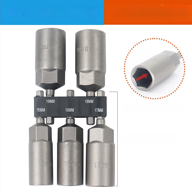 Σετ με εξάγωνο άξονα και κεφαλές υποδοχής για ηλεκτρικό τρυπάνι και κατσαβίδι, χάλυβας άνθρακας, 9/14 τεμάχια, οικιακή χρήση και επισκευές μηχανών