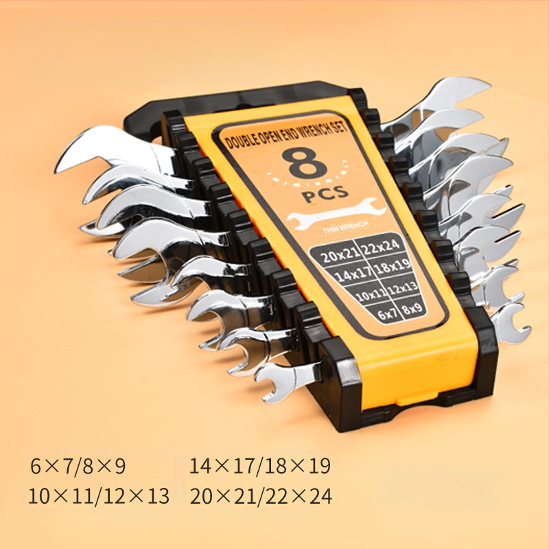 Labai plonas dviejų funkcijų veržlė su plonu atidarytu kraštu, metrinis standartas, ilgoji serija, įrankis iš aukštos anglies plieno