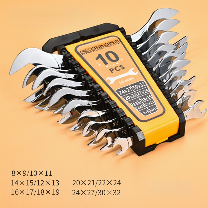 Labai plonas dviejų funkcijų veržlė su plonu atidarytu kraštu, metrinis standartas, ilgoji serija, įrankis iš aukštos anglies plieno