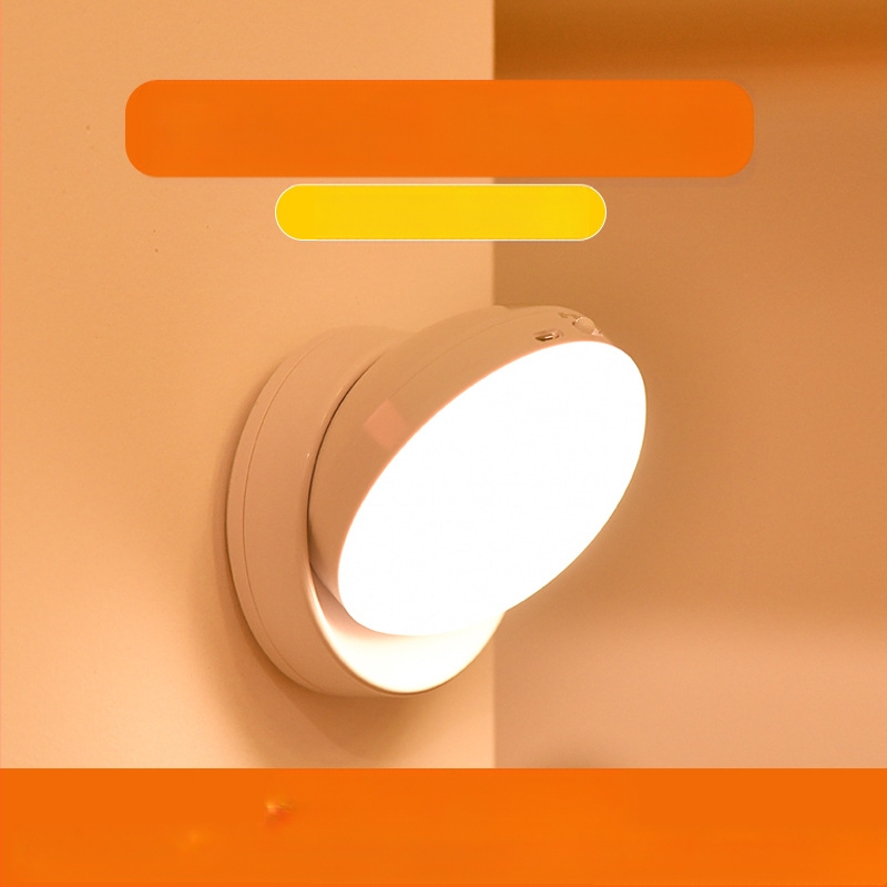 LED нощна лампа с датчик за движение, 360° въртене, магнитно закрепване, презареждаща се батерия (360° въртене, сензор за движение, LED, презареждаща се батерия, магнитно закрепване)