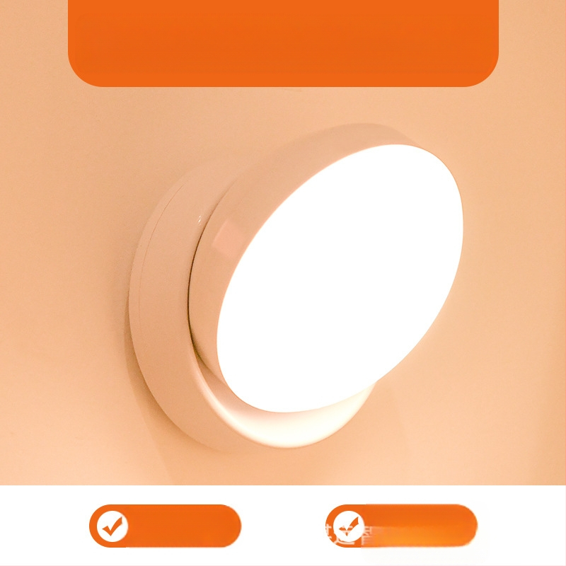 LED нощна лампа с датчик за движение, 360° въртене, магнитно закрепване, презареждаща се батерия (360° въртене, сензор за движение, LED, презареждаща се батерия, магнитно закрепване)