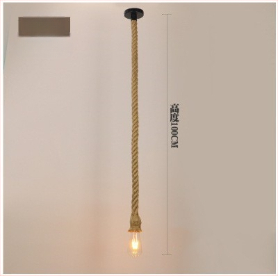 Kaņepju auklas lustra, LED piekaramā lampe, 220V, apgaismojuma platība 5–10 m²