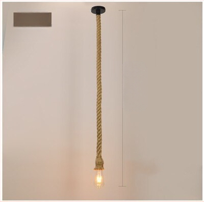 Kaņepju auklas lustra, LED piekaramā lampe, 220V, apgaismojuma platība 5–10 m²