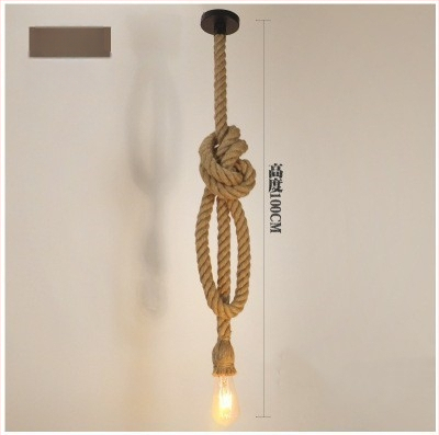 Kaņepju auklas lustra, LED piekaramā lampe, 220V, apgaismojuma platība 5–10 m²