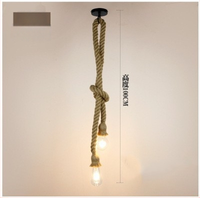 Kaņepju auklas lustra, LED piekaramā lampe, 220V, apgaismojuma platība 5–10 m²