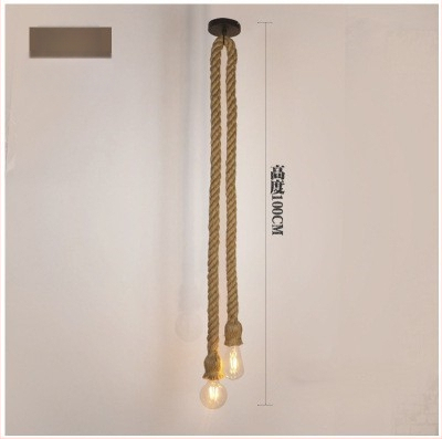 Kaņepju auklas lustra, LED piekaramā lampe, 220V, apgaismojuma platība 5–10 m²