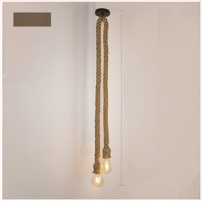 Kaņepju auklas lustra, LED piekaramā lampe, 220V, apgaismojuma platība 5–10 m²