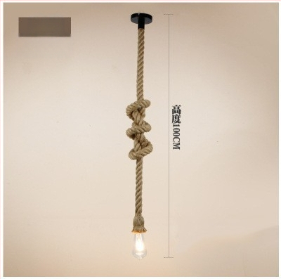 Kaņepju auklas lustra, LED piekaramā lampe, 220V, apgaismojuma platība 5–10 m²