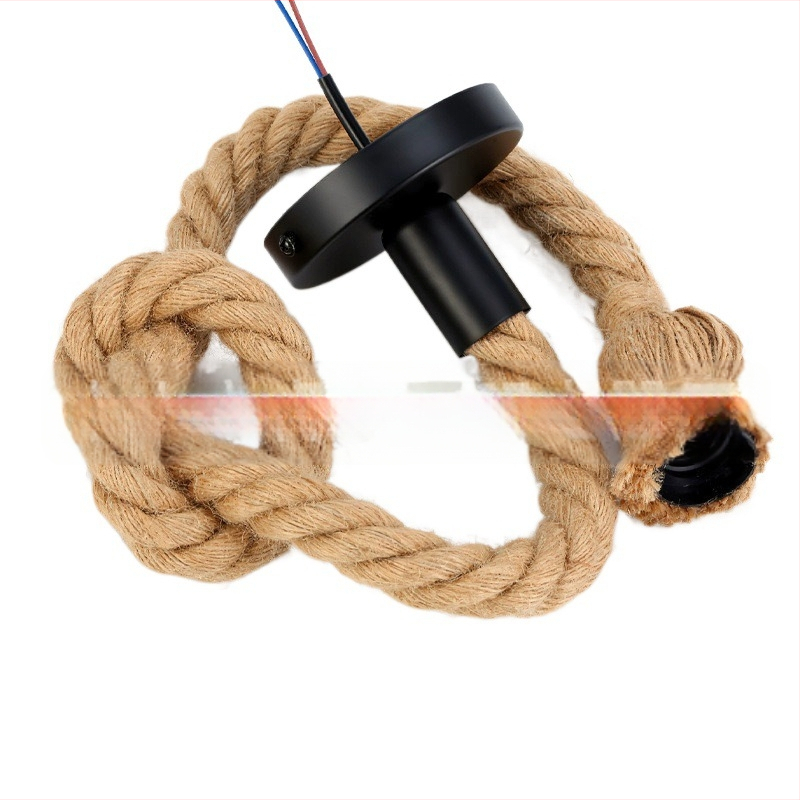 Kaņepju auklas lustra, LED piekaramā lampe, 220V, apgaismojuma platība 5–10 m²