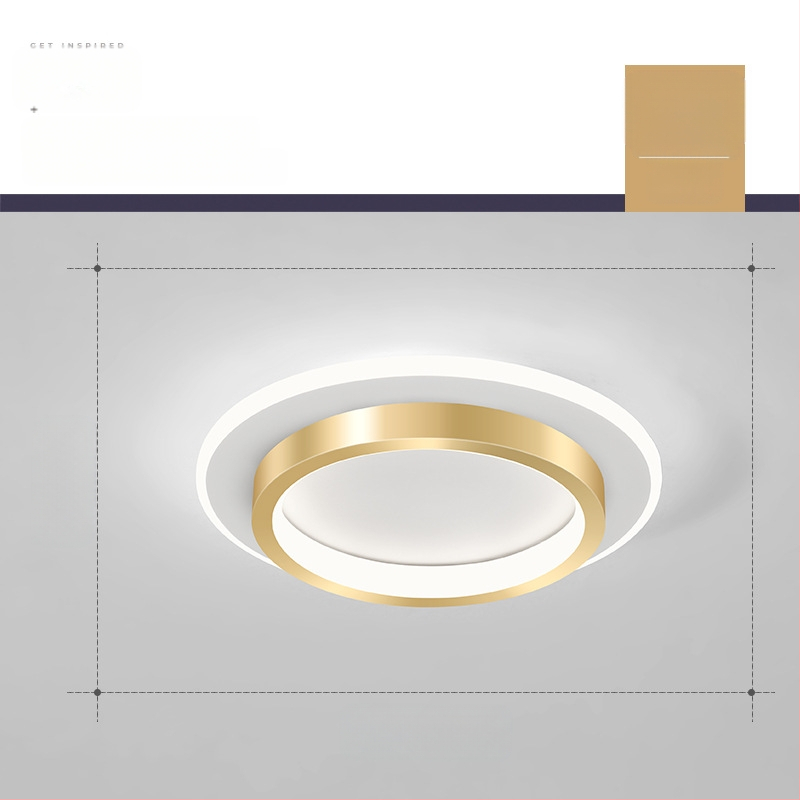 Σκανδιναβικού στυλ LED οροφής λαμπτήρας για διάδρομο και είσοδο, μεταλλικό σώμα, ακρυλική σκιά, κάλυψη 5–10 τ.μ.