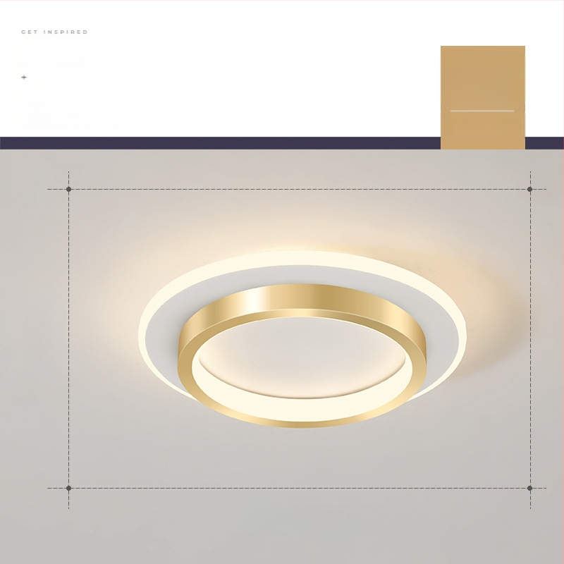 Σκανδιναβικού στυλ LED οροφής λαμπτήρας για διάδρομο και είσοδο, μεταλλικό σώμα, ακρυλική σκιά, κάλυψη 5–10 τ.μ.