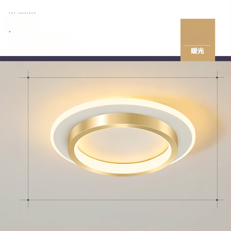 Σκανδιναβικού στυλ LED οροφής λαμπτήρας για διάδρομο και είσοδο, μεταλλικό σώμα, ακρυλική σκιά, κάλυψη 5–10 τ.μ.