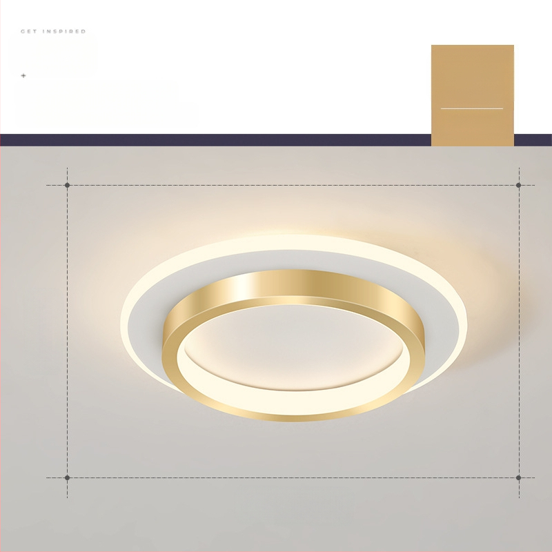 Σκανδιναβικού στυλ LED οροφής λαμπτήρας για διάδρομο και είσοδο, μεταλλικό σώμα, ακρυλική σκιά, κάλυψη 5–10 τ.μ.