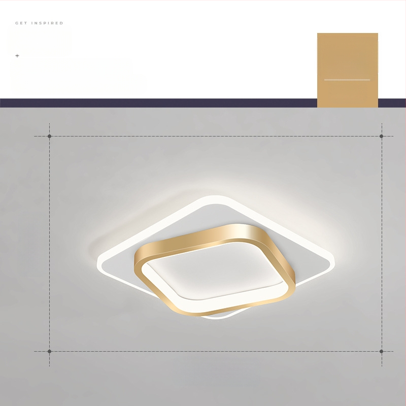 Σκανδιναβικού στυλ LED οροφής λαμπτήρας για διάδρομο και είσοδο, μεταλλικό σώμα, ακρυλική σκιά, κάλυψη 5–10 τ.μ.