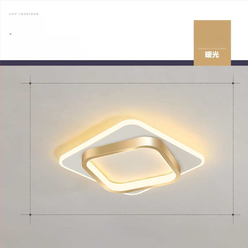 Σκανδιναβικού στυλ LED οροφής λαμπτήρας για διάδρομο και είσοδο, μεταλλικό σώμα, ακρυλική σκιά, κάλυψη 5–10 τ.μ.